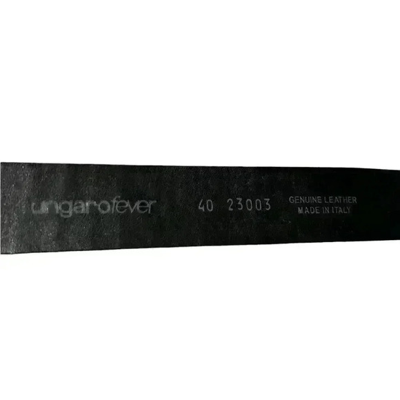 Ungaro Fever Vintage Authentic Italian Diamond Star Leather Belt - Picture 7 of 8